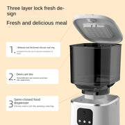 Smart Cat Feeder with Timed Remote Feeding, 6L Automatic Dog Food Dispenser, Pet Feeder with WiFi